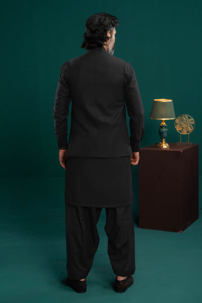 Black - Waist Coat - NWCS09