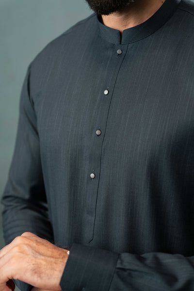 Dull Blue - Stitched Shalwar Kameez & Combo - SWSB15