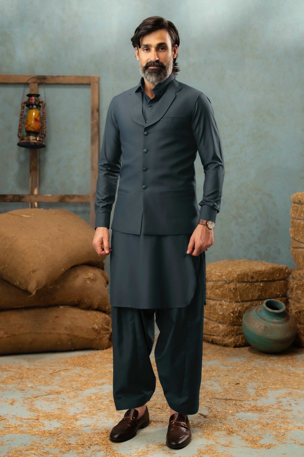 Navy Blue - Stitched Shalwar Kameez - SWSC04