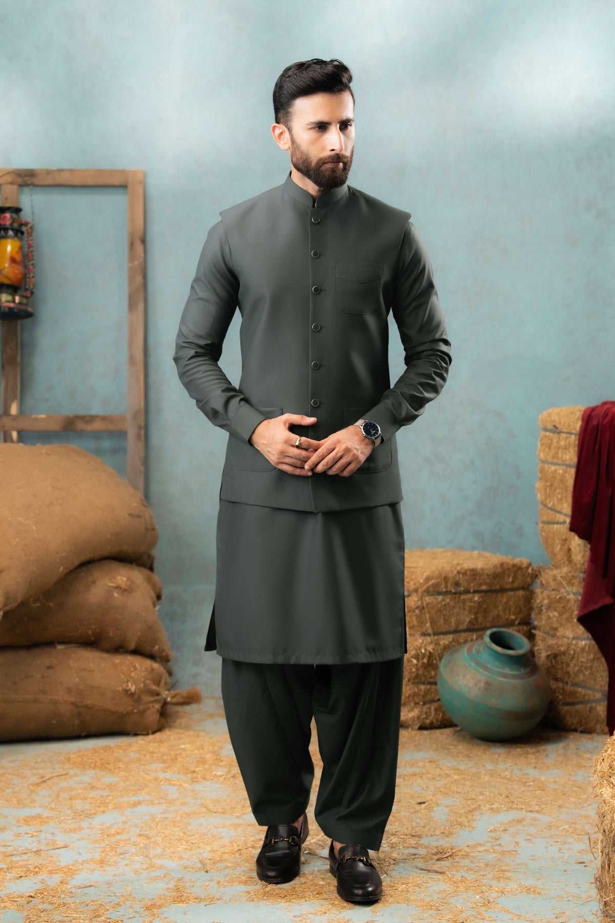 Dark Grey - Waist Coat - NWCS05