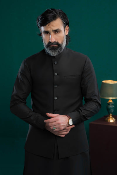 Black - Stitched Shalwar Kameez & Combo - SWSB09