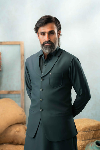 Green - Waist Coat - NWCS03