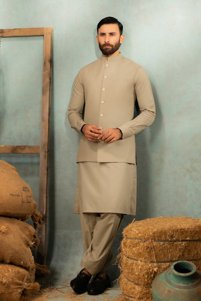 Khaki - Stitched Shalwar Kameez & Combo - SWSB08