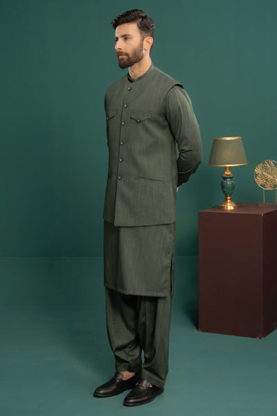 Moss Green - Waist Coat - NWCS13