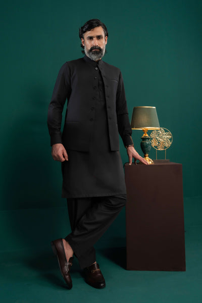 Black - Waist Coat - NWCS09