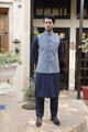 Rang-e-Mehfil 07 - 3Pc Suiting (Navy Blue)