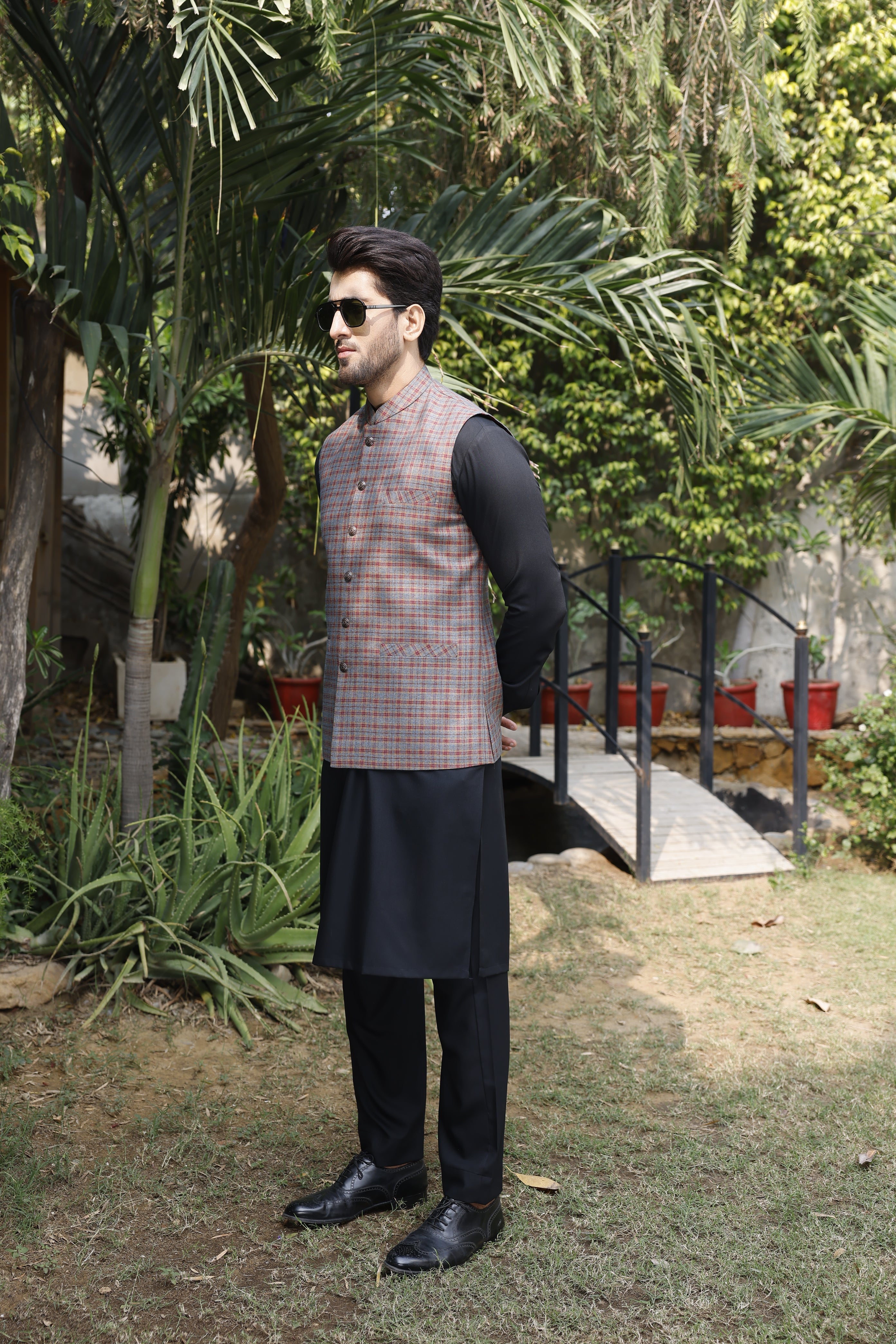 Suiting Fabric 10 - (Grey & Brown) 2.25 Mtr