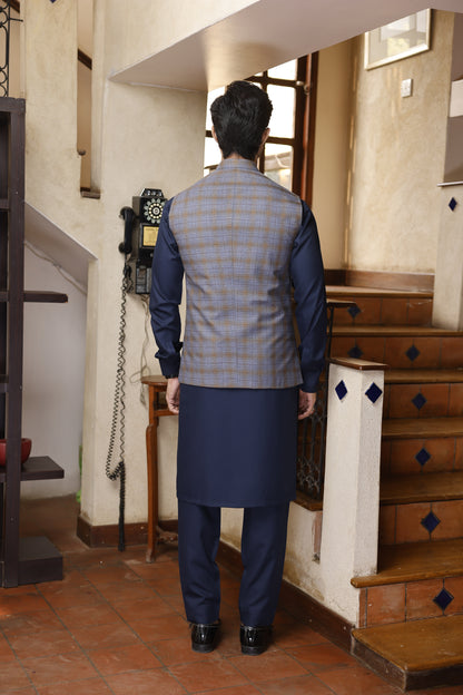 Suiting Fabric 18 - (Blue) 2.25 Mtr