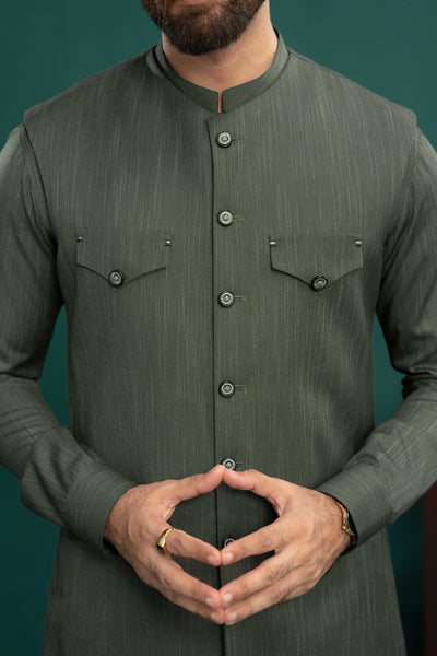 Moss Green - Waist Coat - NWCS13