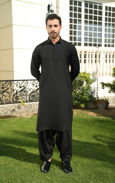 Stitched Shalwar Kameez (SPSC31) Black