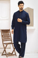 Stitched Shalwar Kameez (SPS16) Navy Blue