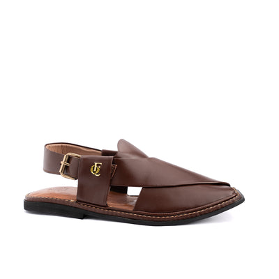 Legacy Brown Leather Peshawari Sandal - PMC26