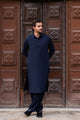 Stitched Shalwar Kameez (SPS65) Navy Blue