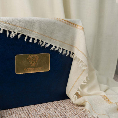 100% Woolen Shawl - 008 | Cream