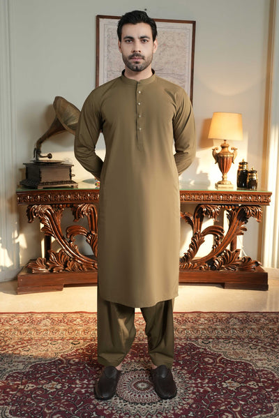 Stitched Shalwar Kameez (SPSB16) Khaki