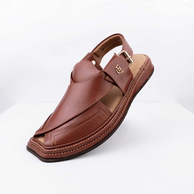 Peshawari Sandal Rust PMC-30 made with genuine leather for men