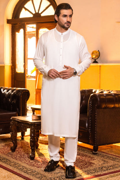 Stitched Trouser & Kameez (SCS16) Off White