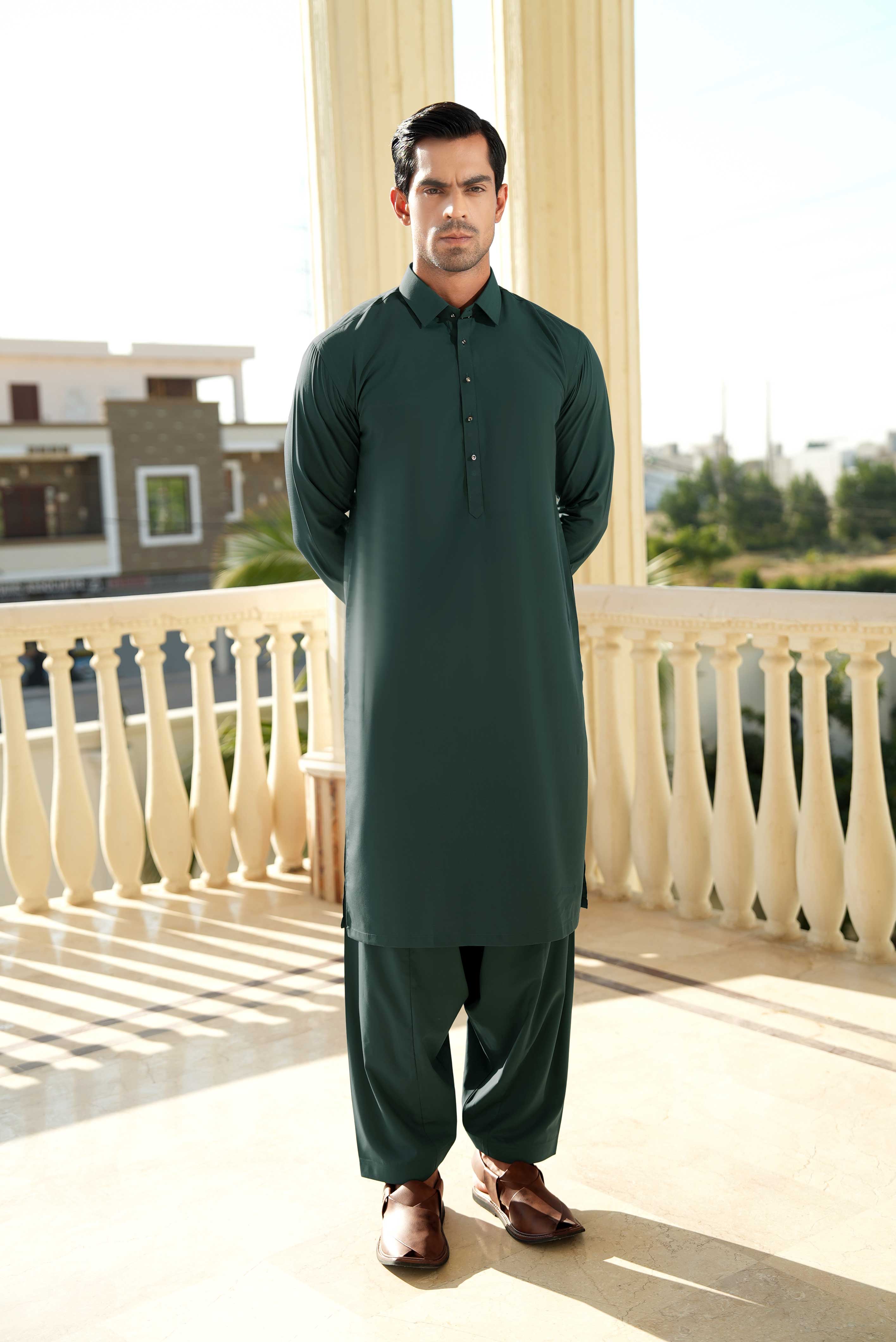 Stitched Shalwar Kameez (SPSC25) Green