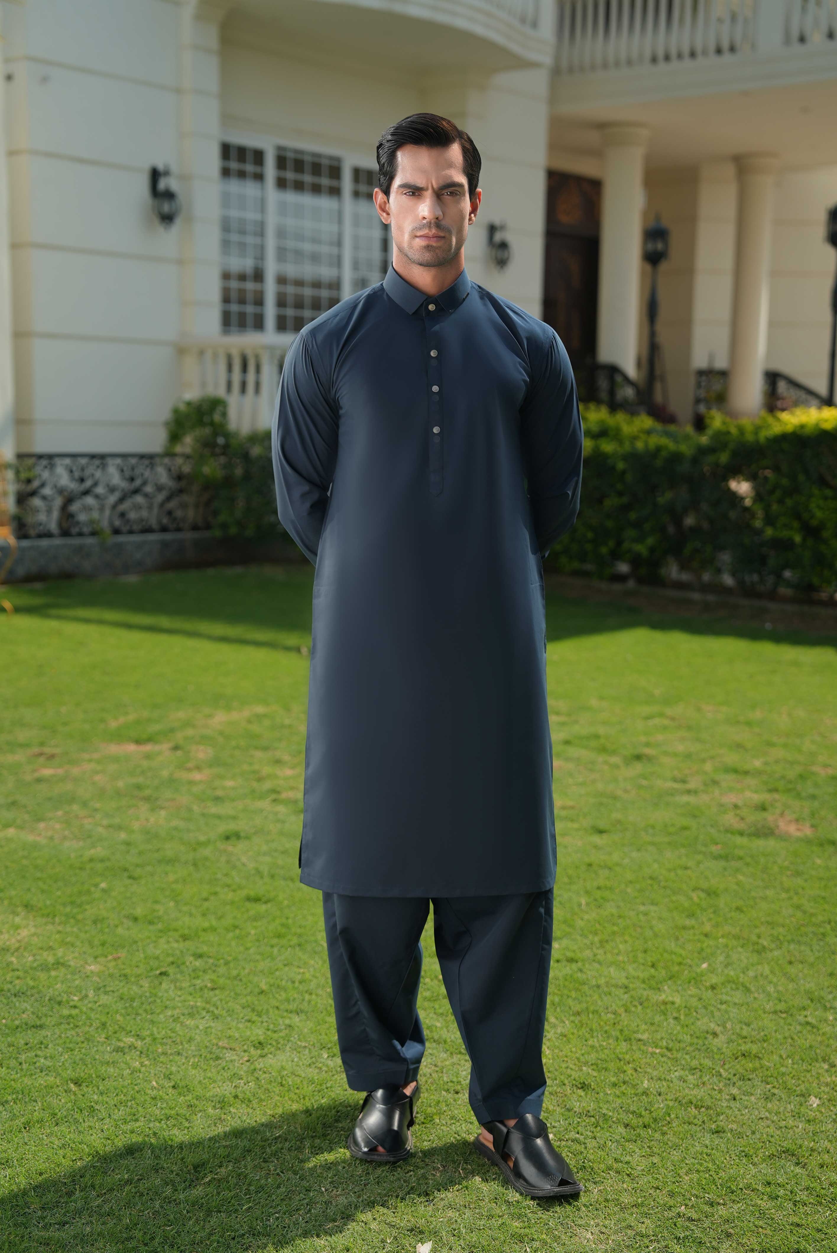 Stitched Shalwar Kameez (SPSC) Blue