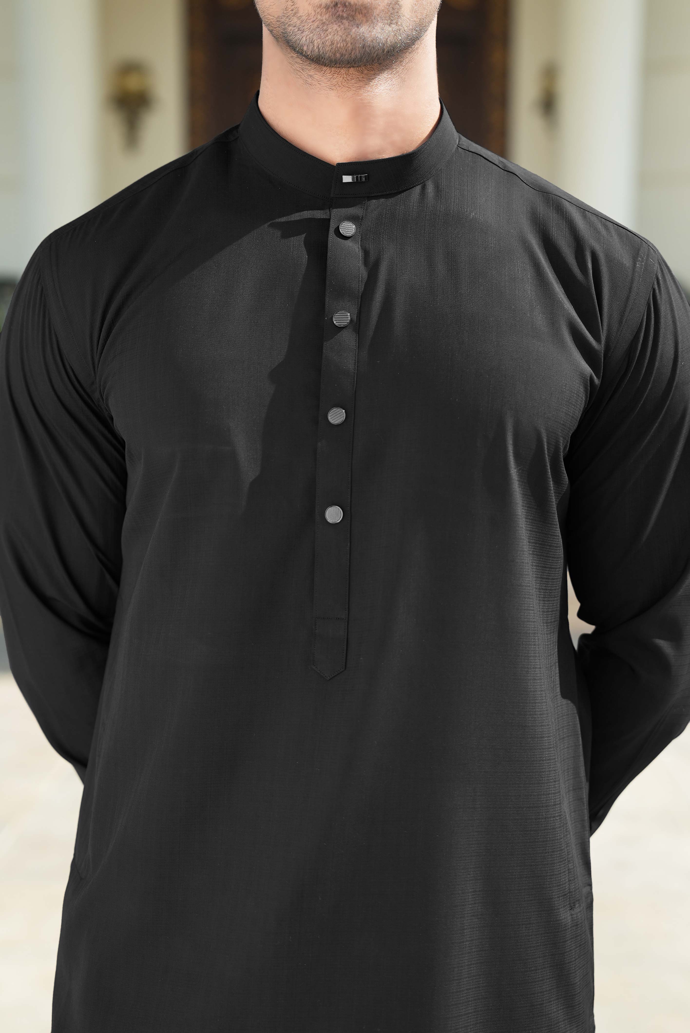 Stitched Shalwar Kameez (SPSB03) Black