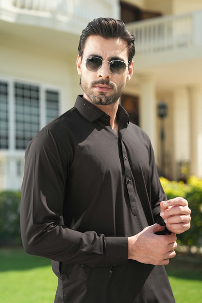 Stitched Shalwar Kameez (SPSC23) Dark Brown