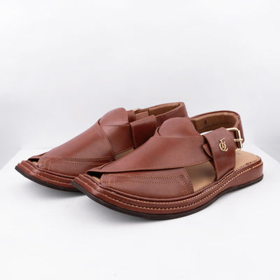 Peshawari Sandal Rust PMC-30 made with genuine leather for men