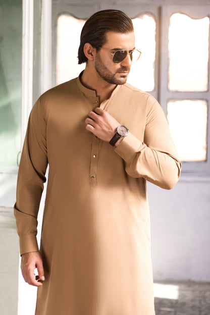 Stitched Shalwar Kameez (SPS67) Camel