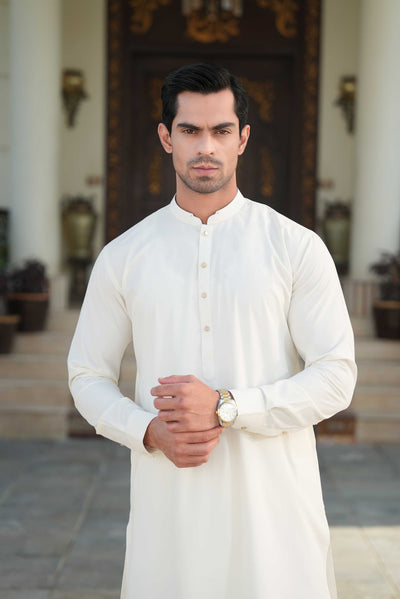 Stitched Shalwar Kameez (SPSB11) Off White