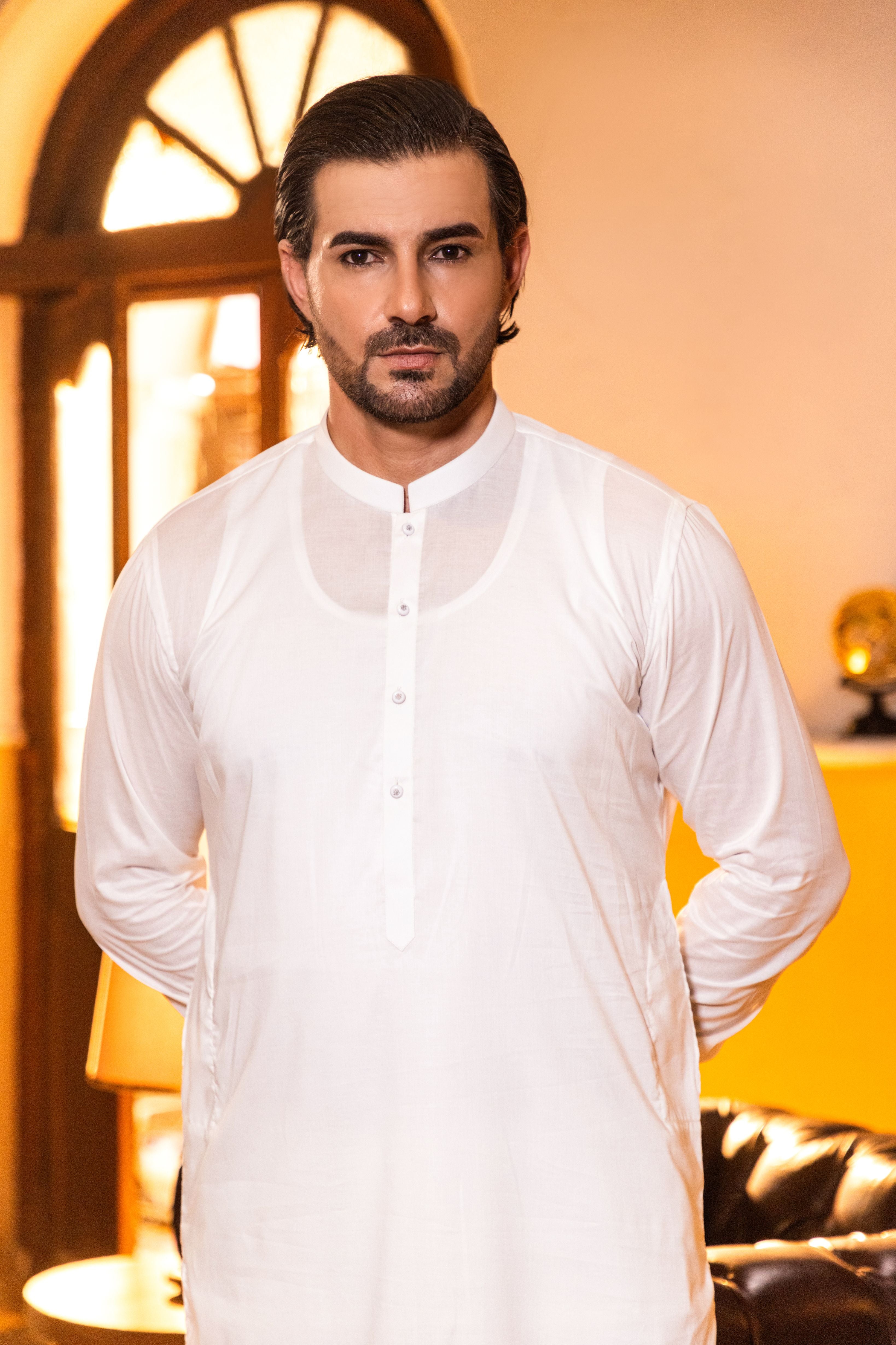 Stitched Trouser & Kameez (SCS16) Off White