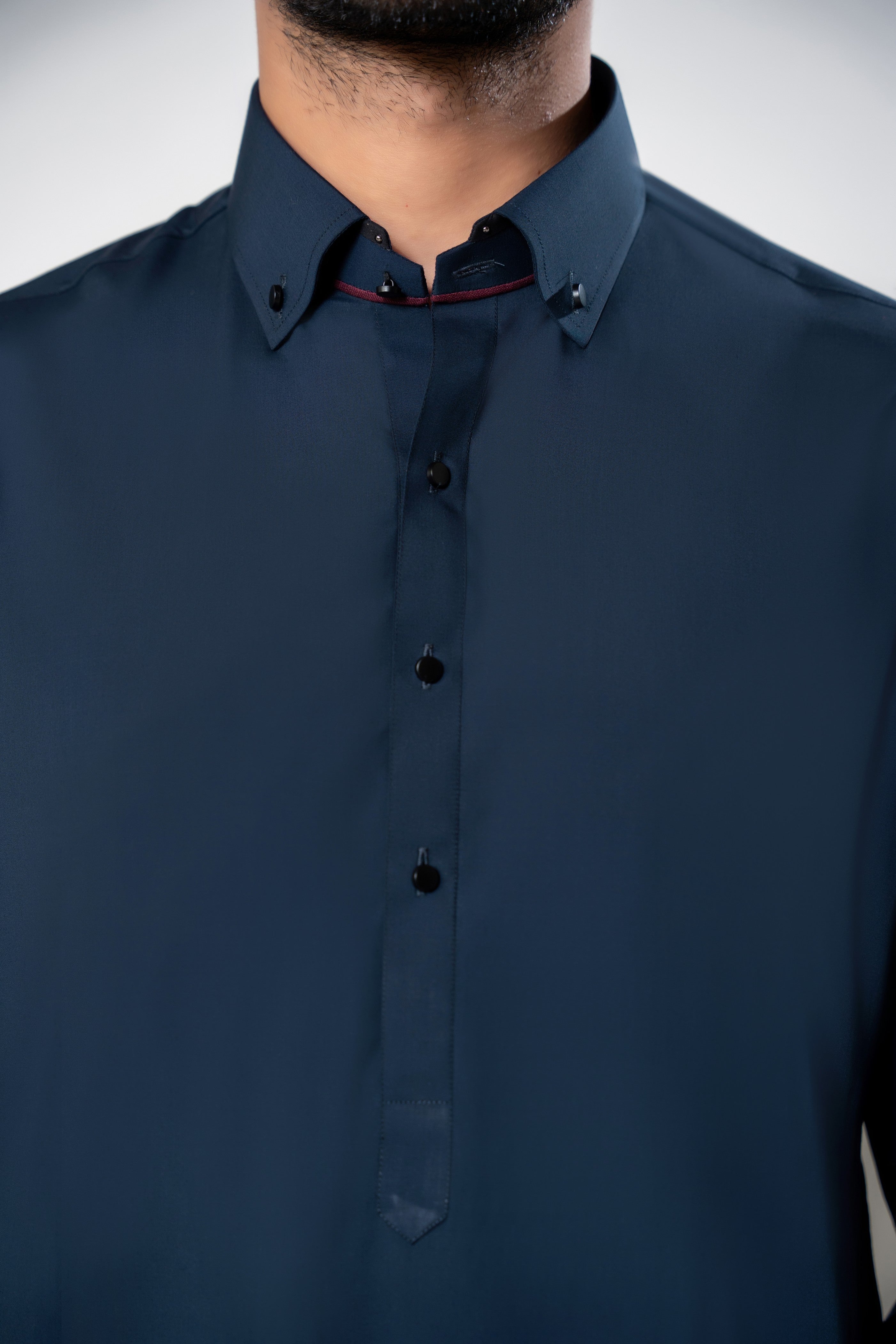 Stitched Shalwar Kameez (SPS79) Navy Blue