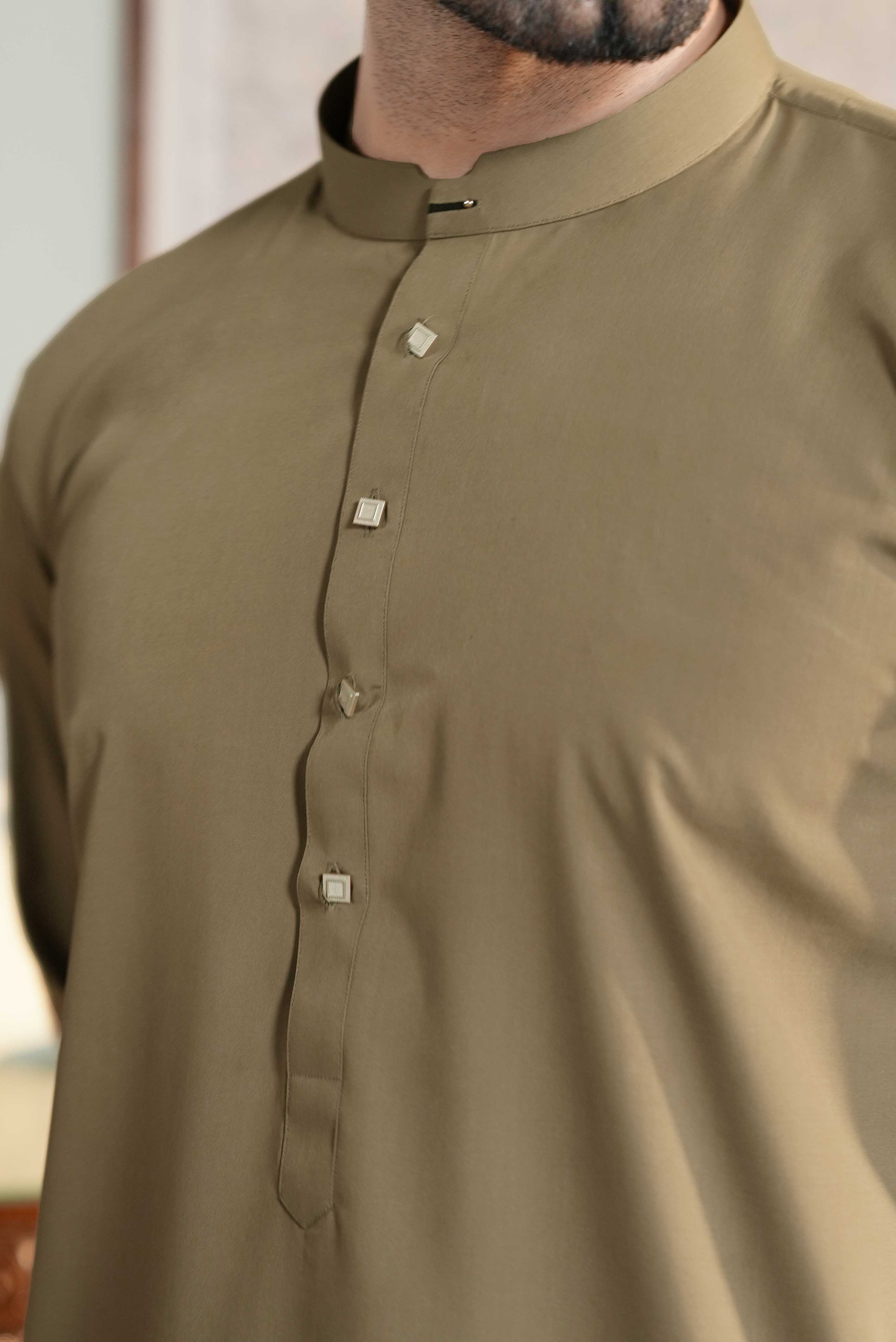 Stitched Shalwar Kameez (SPSB) Mid Brown