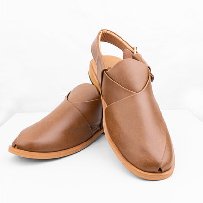 Peshawari Sandal Brown PMC-13 brown genuine leather 