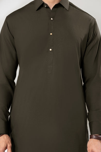Stitched Shalwar Kameez (SPS75) Chocolate