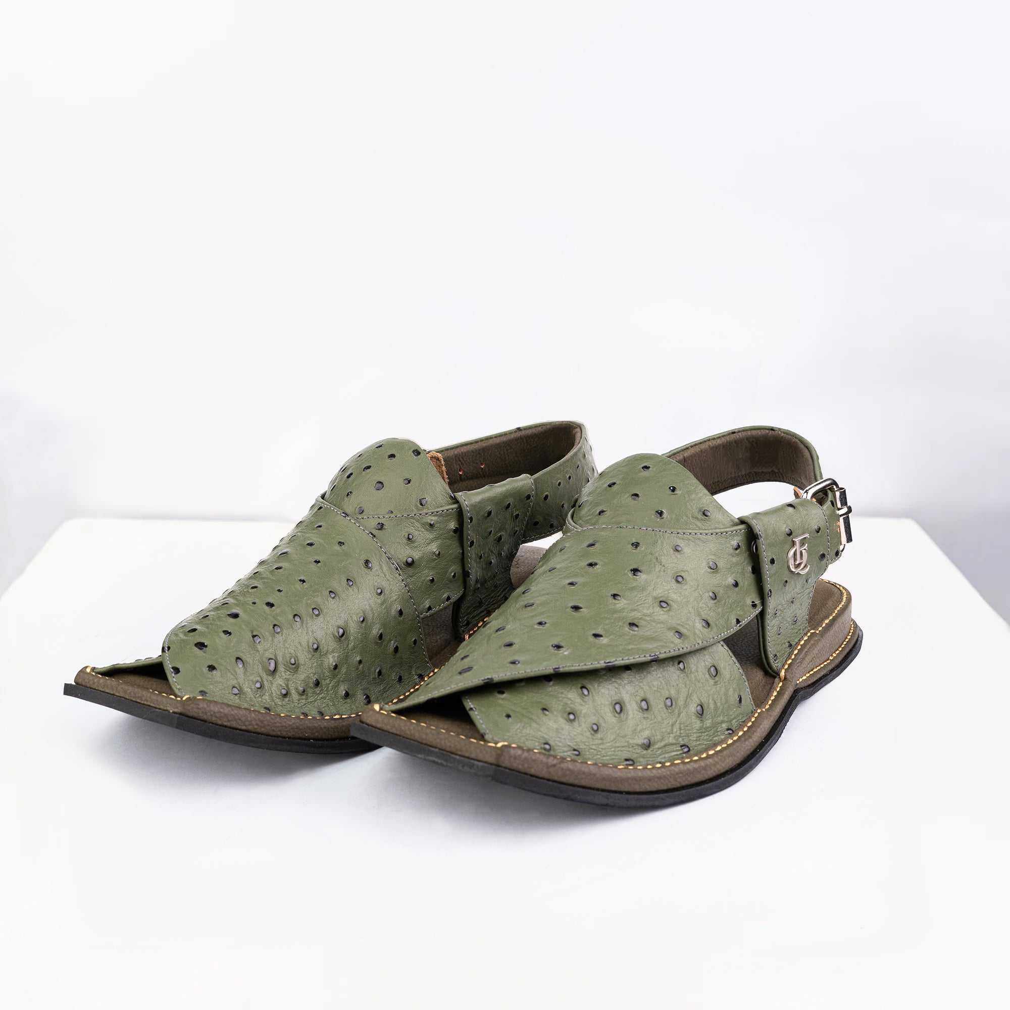 Peshawari Sandal - Green Crest (PMC28)