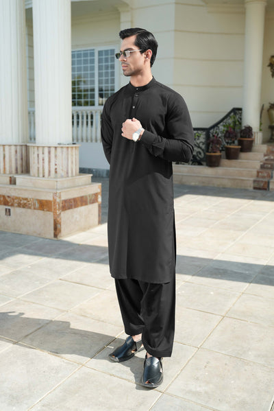 Stitched Shalwar Kameez (SPSB03) Black
