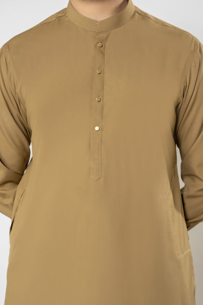 Stitched Shalwar Kameez (SPS71) Golden Flax