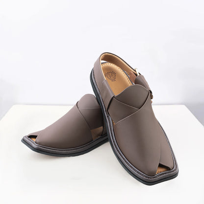 Peshawari Sandal Chestnut PMC-15 matte Chestnut genuine leather T-shape