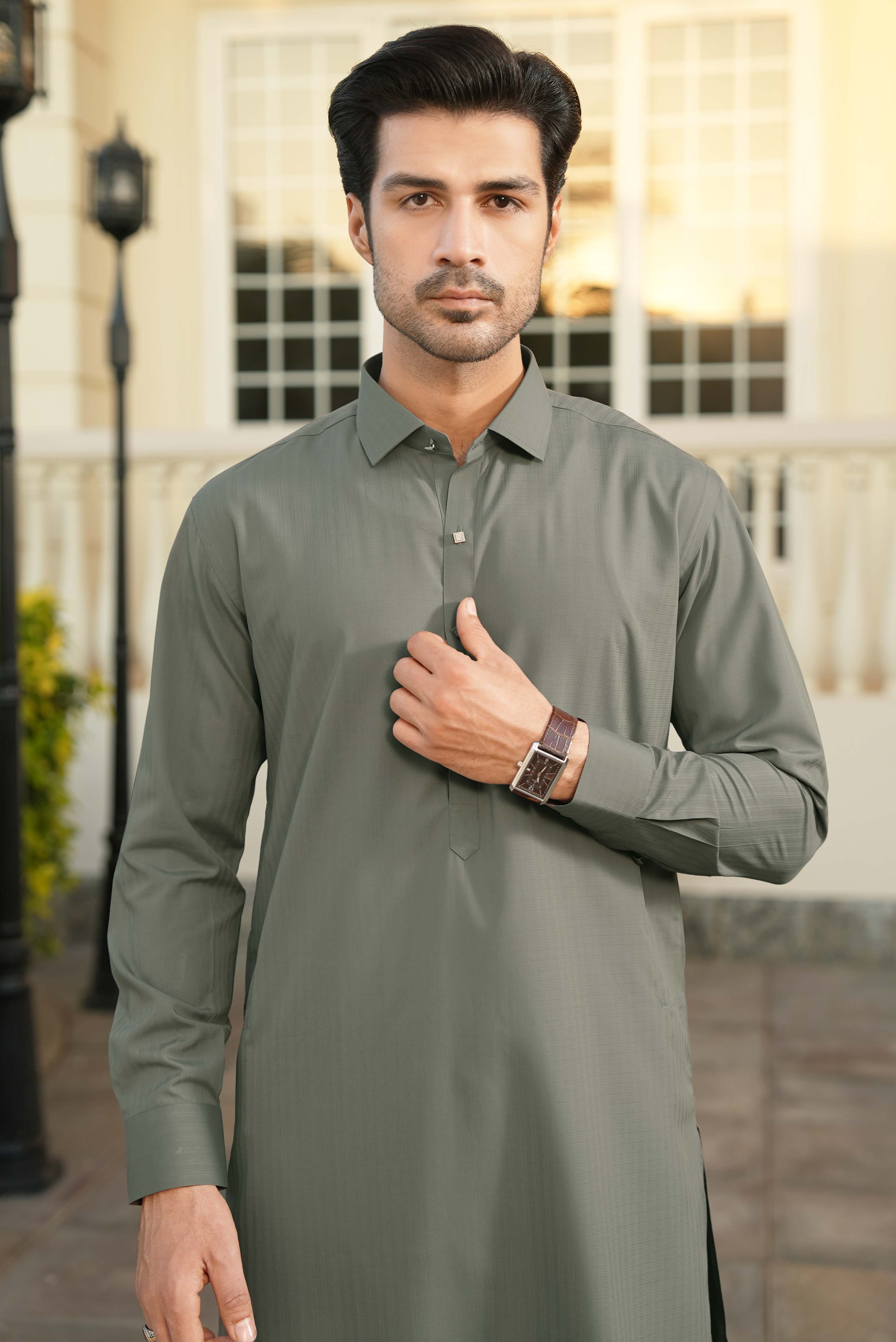 Stitched Shalwar Kameez (SPSC20) Ash Grey