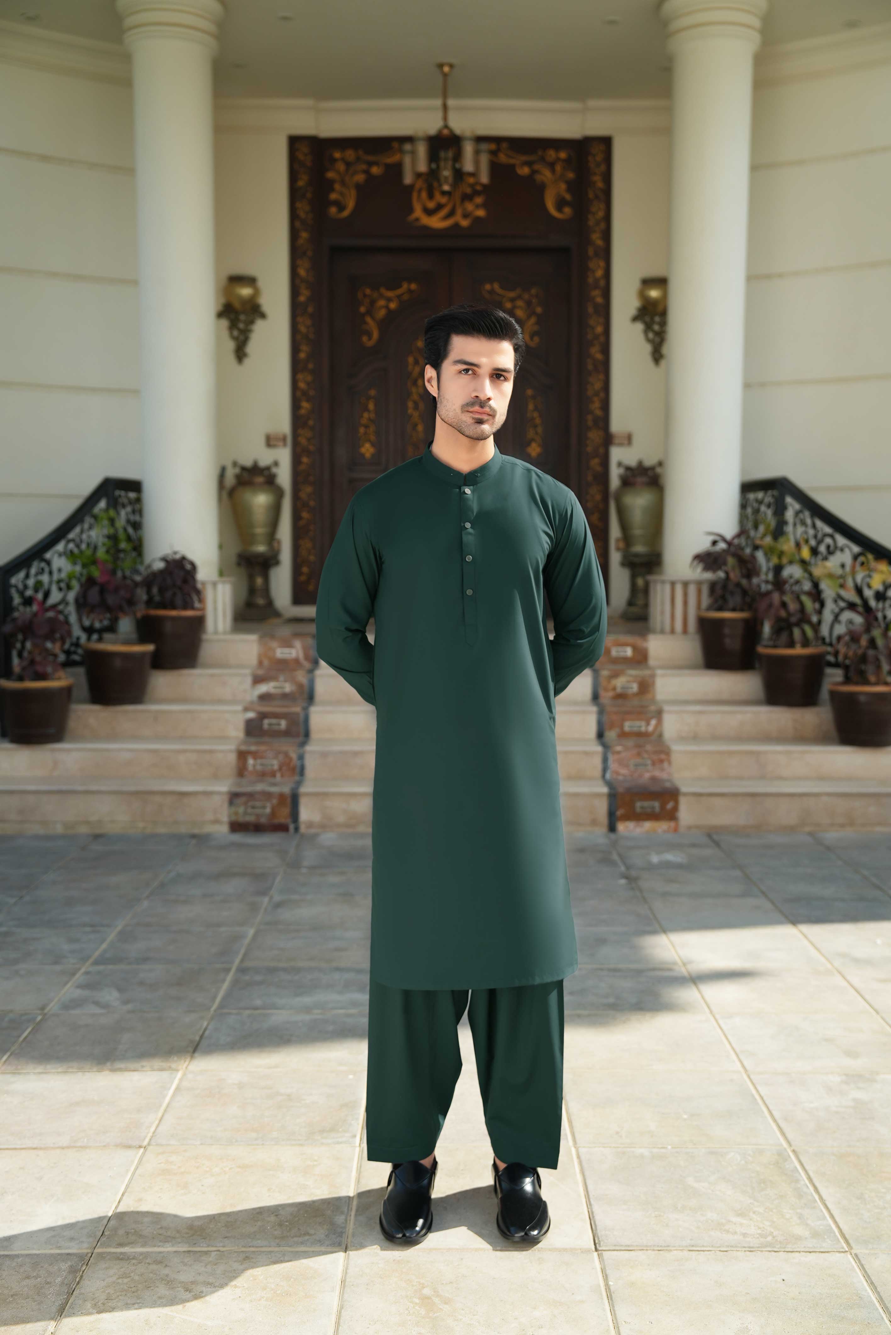 Stitched Shalwar Kameez (SPSB) Green