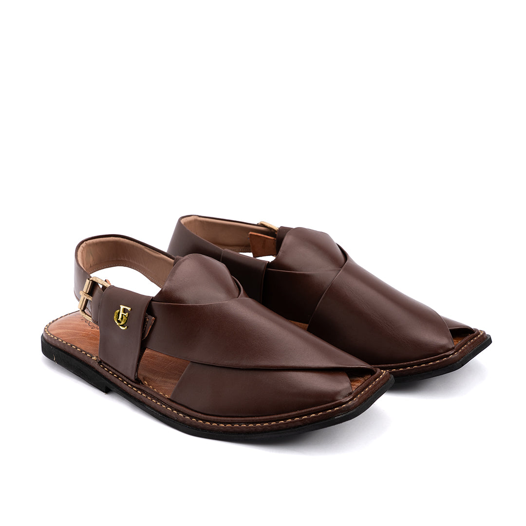 Legacy Brown Leather Peshawari Sandal - PMC26