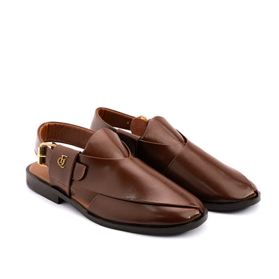 Brown Leather Peshawari Sandal - PMC12