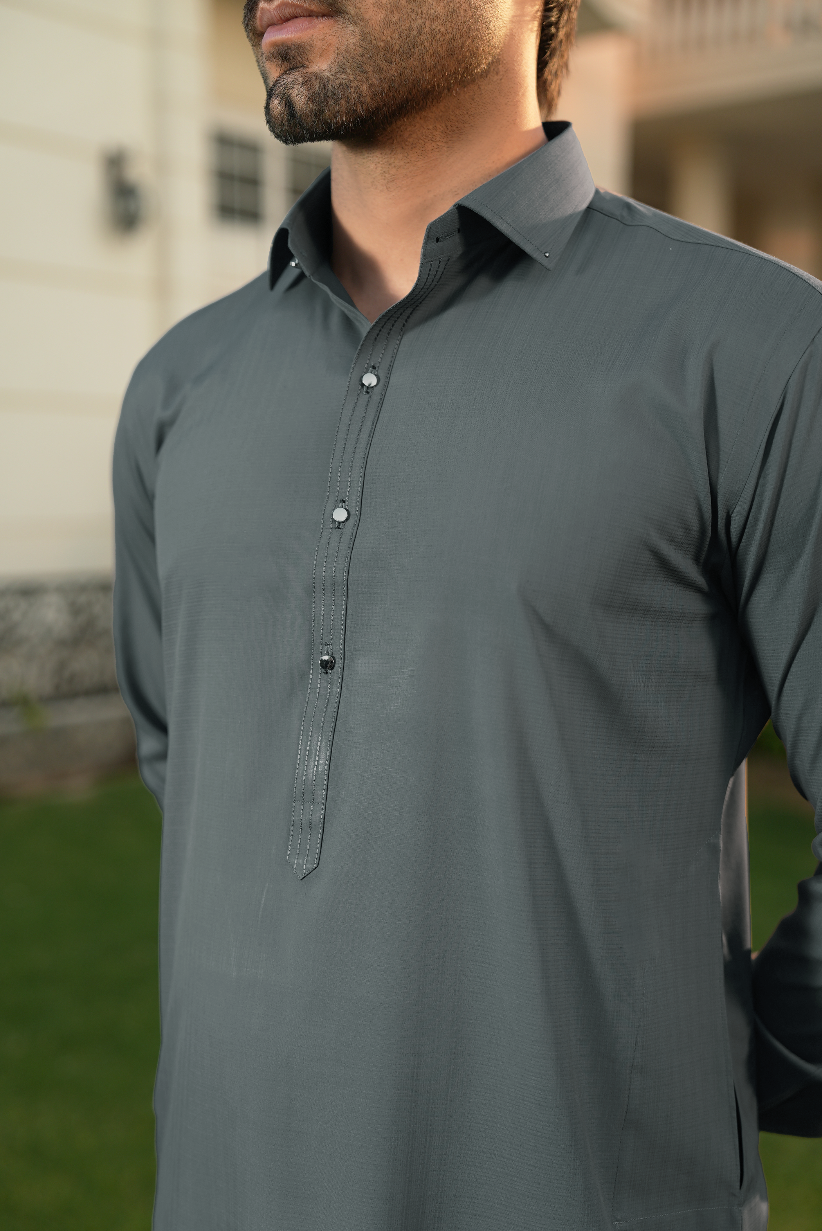 Stitched Shalwar Kameez (SPSC24) Grey