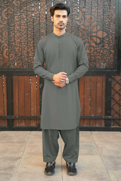 Stitched Shalwar Kameez (SPSB09) Grey