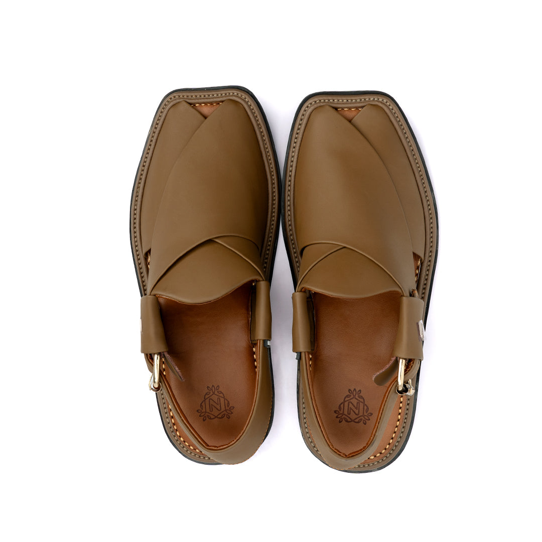 Light Brown Leather Peshawari Sandal - PMC14