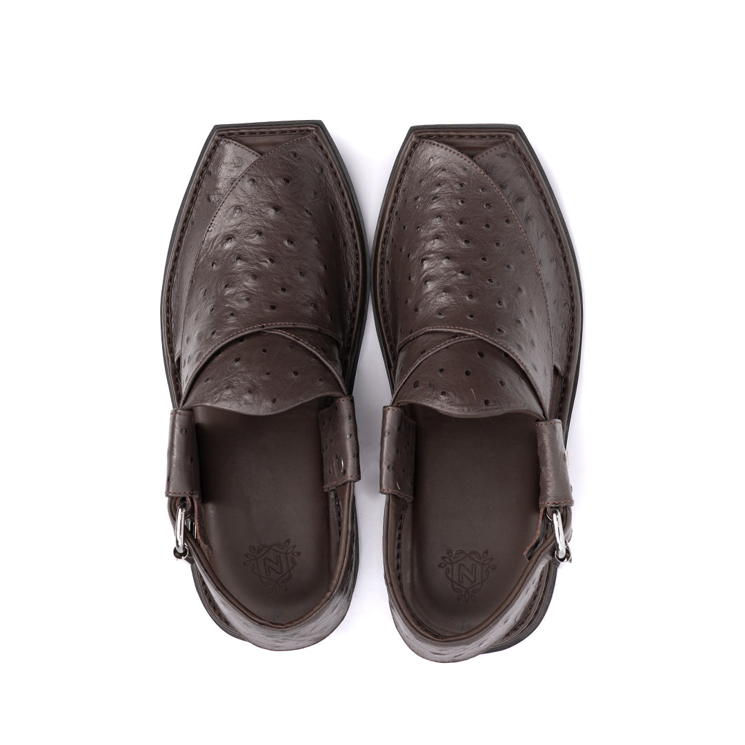 Cocoa Brown Leather Peshawari Sandal - PMC27