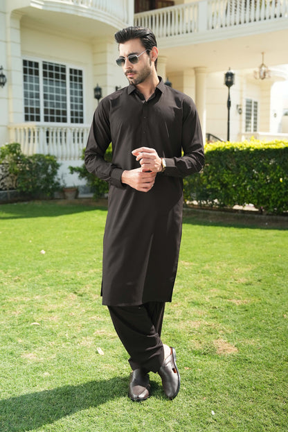 Stitched Shalwar Kameez (SPSC23) Dark Brown