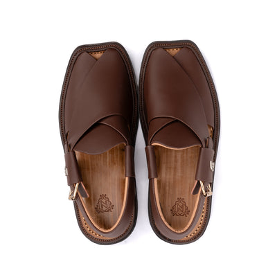Chestnut Leather Peshawari Sandal - PMC15