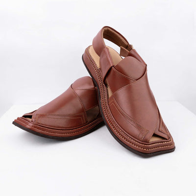Peshawari Sandal Rust PMC-30 made with genuine leather for men