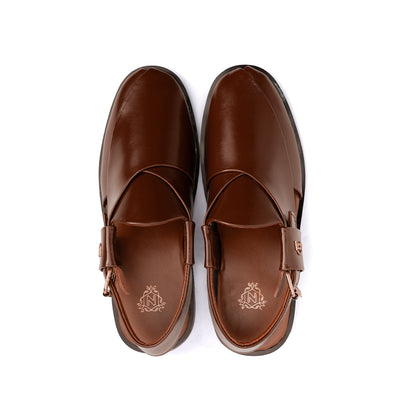 Brown Leather Peshawari Sandal - PMC12
