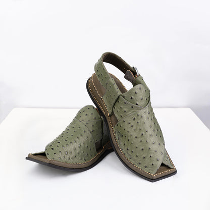 Peshawari Sandal - Green Crest (PMC28)